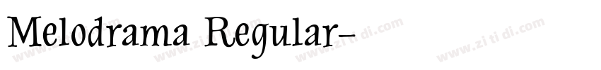 Melodrama Regular字体转换